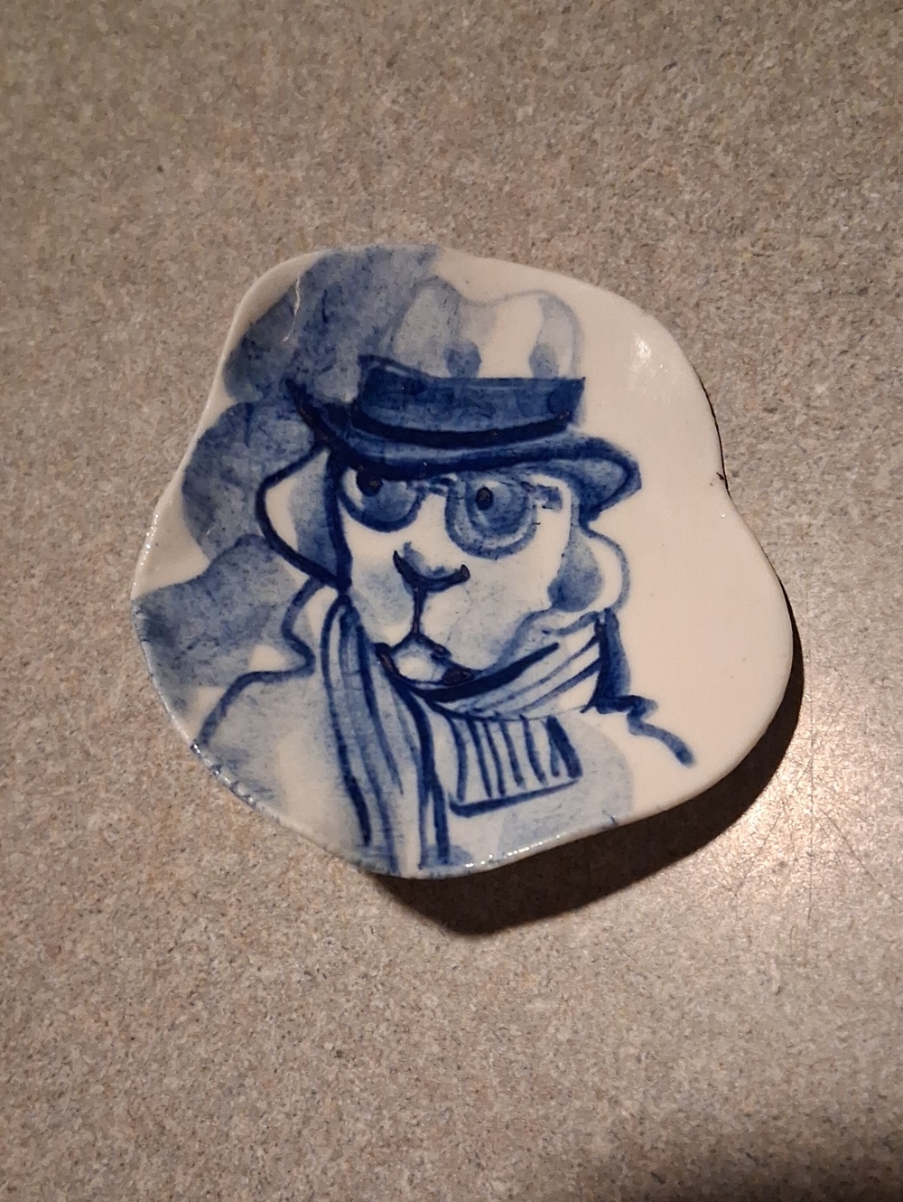 Harriet Damave Hand Painted Porcelain Brooch